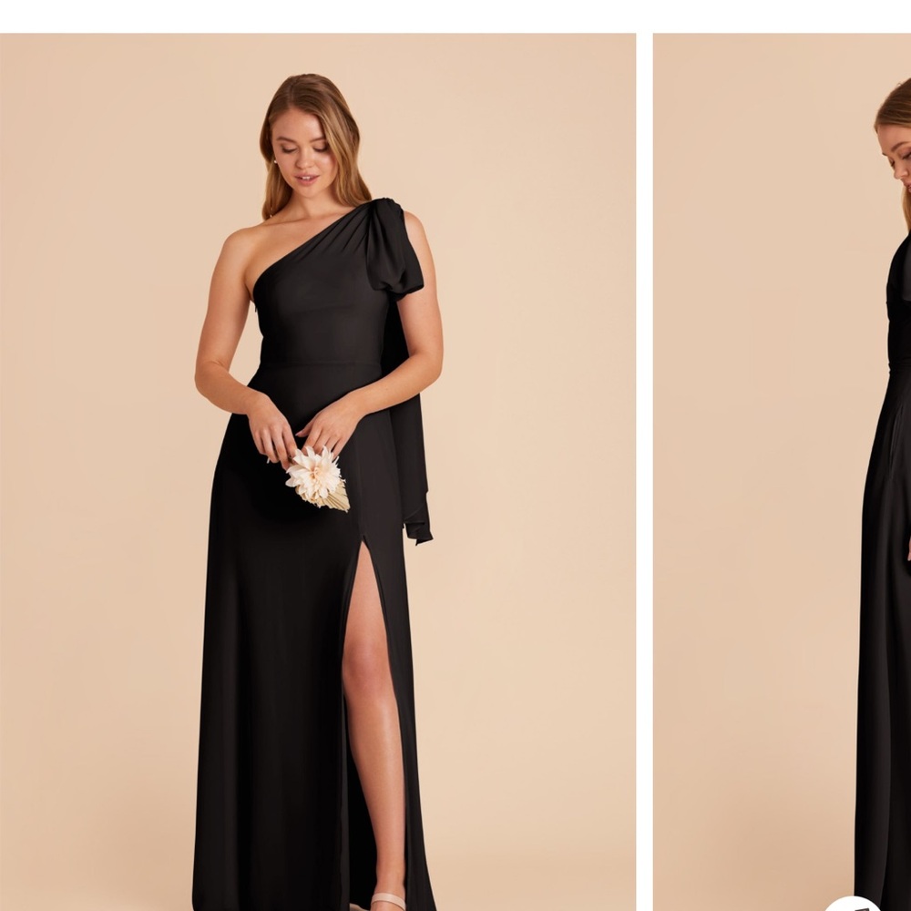 Birdy Grey Black One-Shoulder Wedding Dress
